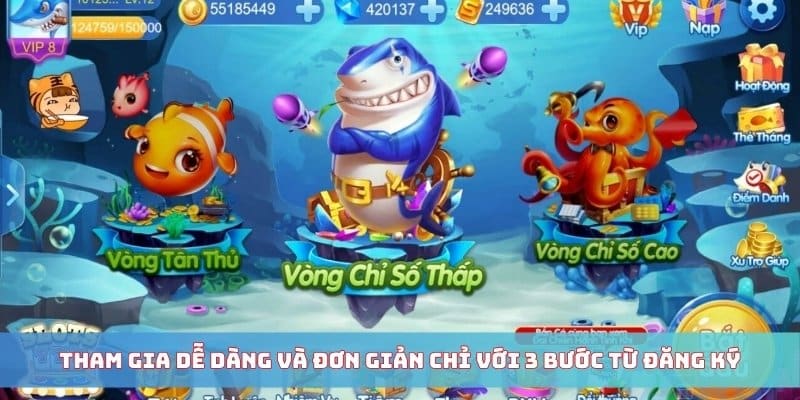 Tham gia dễ dàng và đơn giản chỉ với 3 bước từ đăng ký